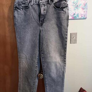 Good American Jeans Size 10/30 Classic Baby Step Hem Grey Denim